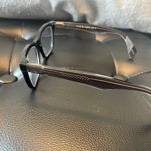 Rag & bone wayfarer eyeglasses rnb3001 140 excellent with case black and grey - Picture 3 of 5